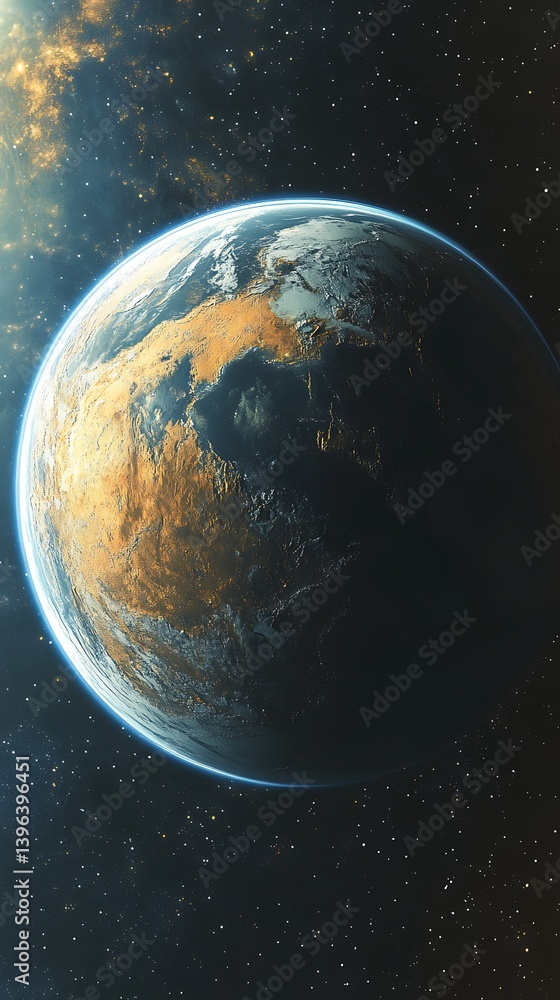 Obraz premium Earth in Cosmic Light