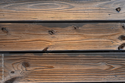 Dark Brown Horizontal Wood Planks Background golden hour seamless texture