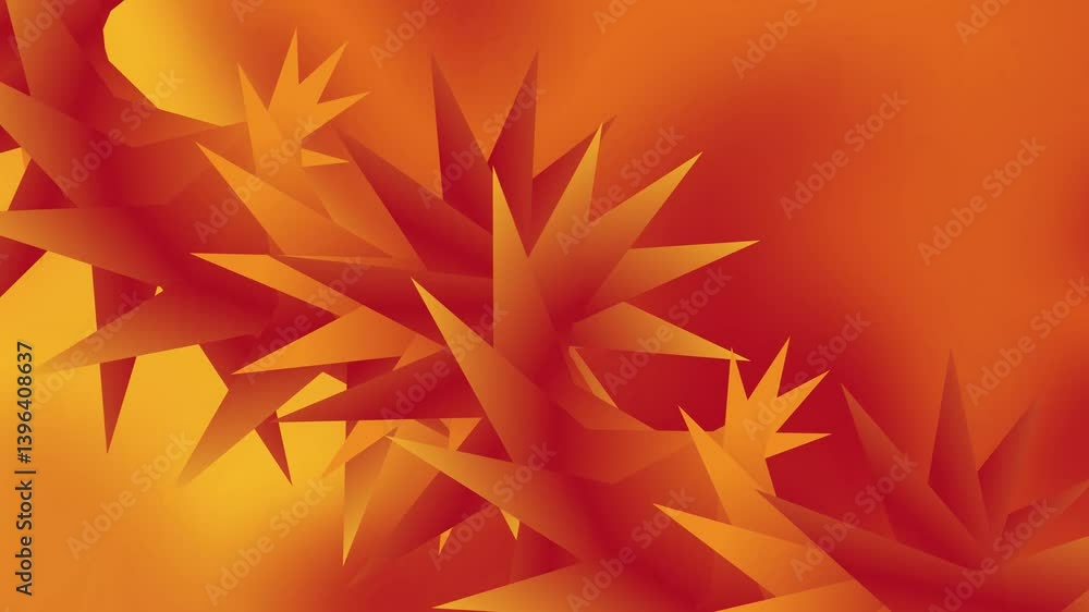 abstract orange and yellow geometric overlapping background in a modern style vector animation video
