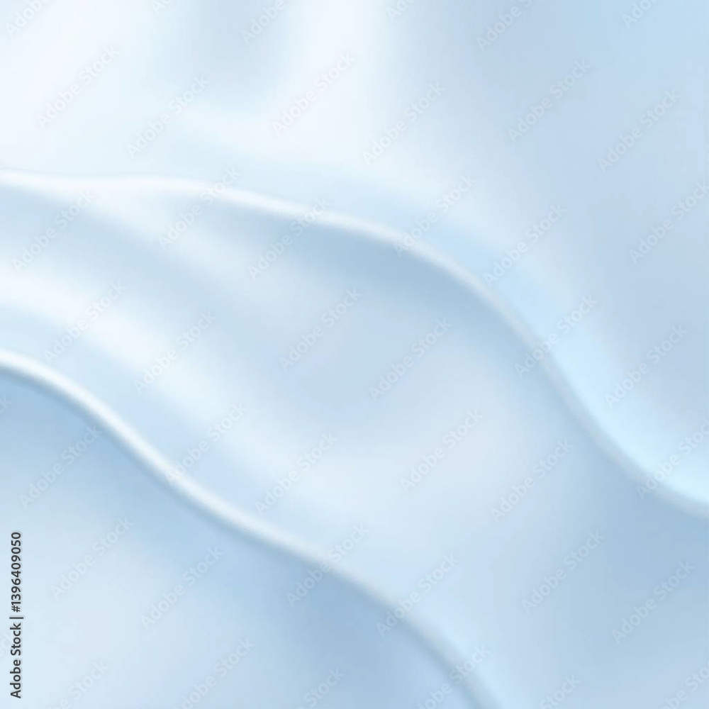 Obraz premium Blue silk satin fabric displays a soft, smooth texture with elegant waves, suggesting a luxurious and flowing material