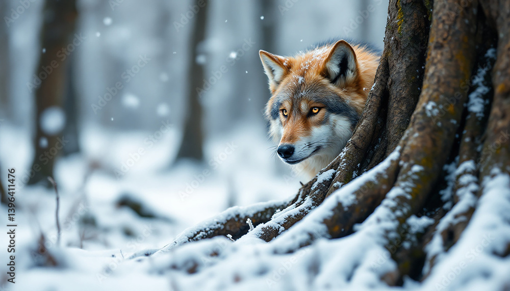 Fototapeta premium ファンタジーストーリー（雪どけを待ちきれない動物たち）