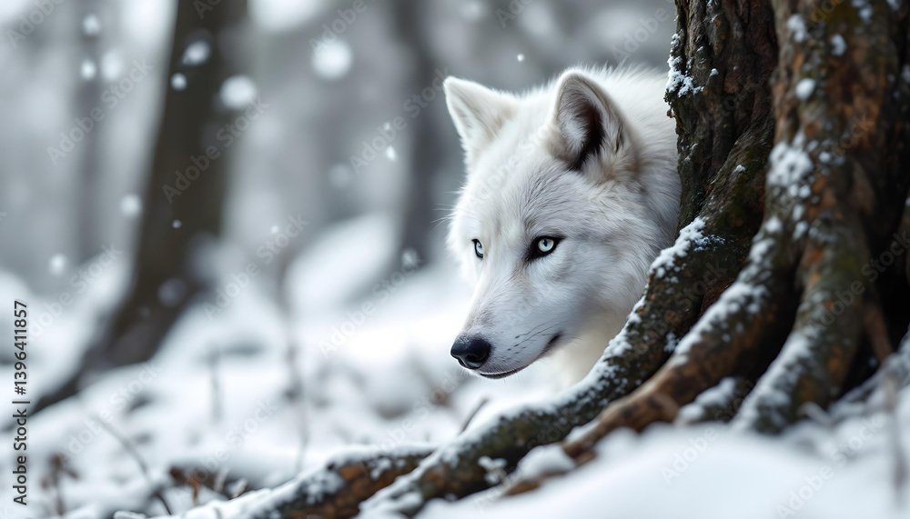 Obraz premium ファンタジーストーリー（雪どけを待ちきれない動物たち）