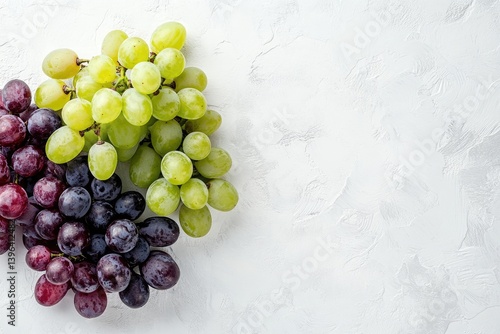 Fresh green and red grapes