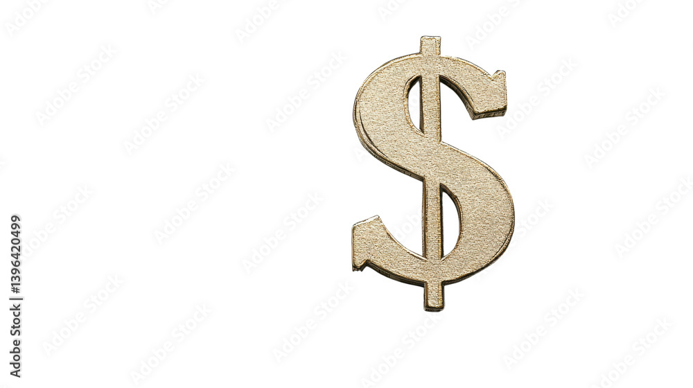 Metallic Dollar Sign on Black Background for Financial Visuals Metallic Dollar Sign on Black Background for Financial Visuals