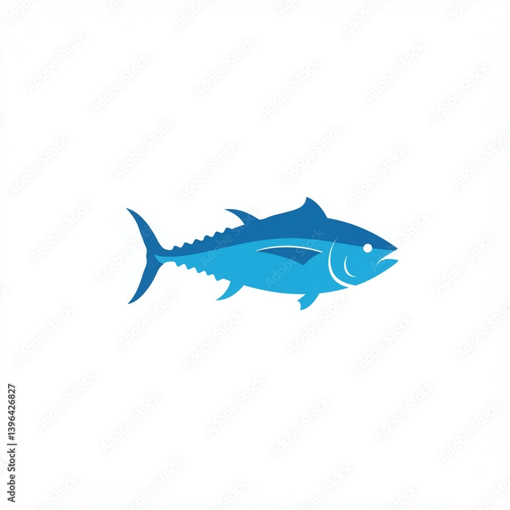 Vector Illustration of a Blue Tuna Fish Vector Illustration of a Blue Tuna Fish