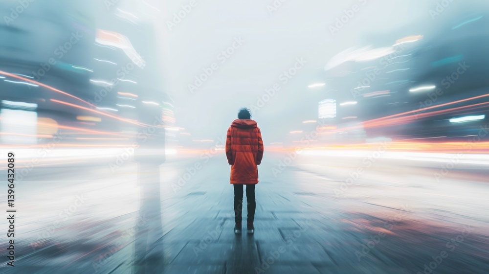 Fototapeta premium Inner struggle with emotional agoraphobia in modern psychological terms