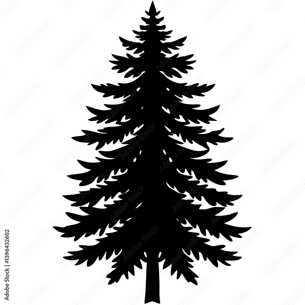 Christmas Tree Vector Silhouette | Holiday, Winter, Festive Clipart Christmas Tree Vector Silhouette | Holiday, Winter, Festive Clipart