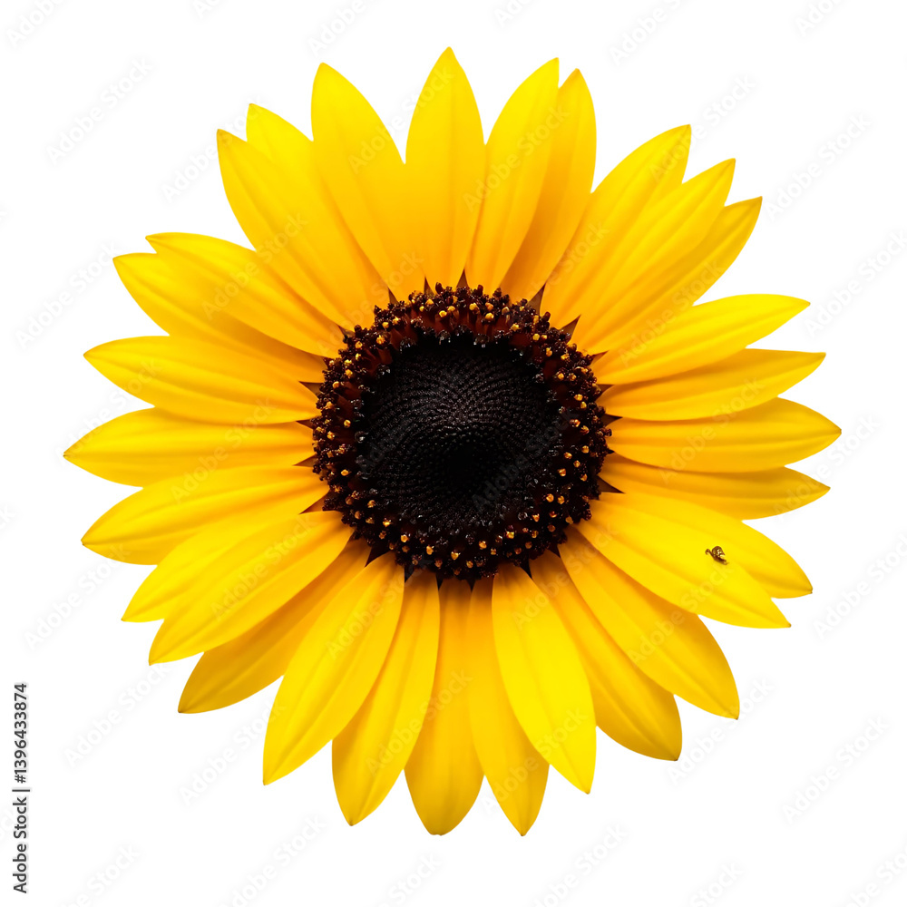 Fototapeta premium Yellow-Sunflower-Close-Up-Black-Background-Flower_Petals-Summer_Bloom