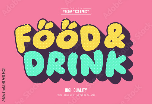 Food and Drink Text Effect - Fun Editable Vector Typography for Menu and Kids Design