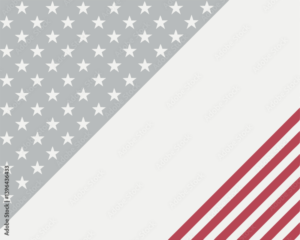 Fototapeta premium Fragment of the American flag: stars and stripes, patriotic design.