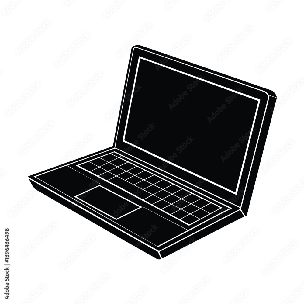 Laptop illustration for remote teaching or digital classroom setup Laptop illustration for remote teaching or digital classroom setup