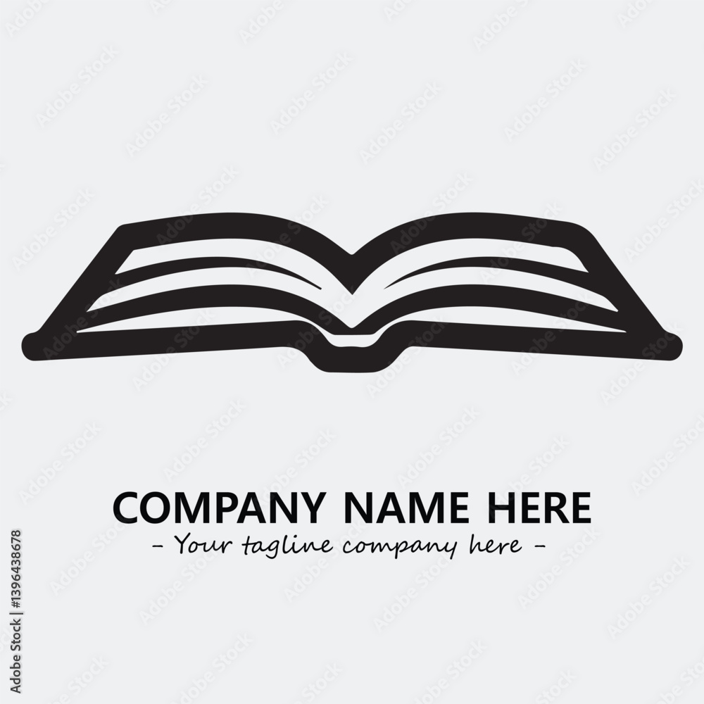 Book illustration black and white for logo company vector image
Book illustration black and white for logo company vector image