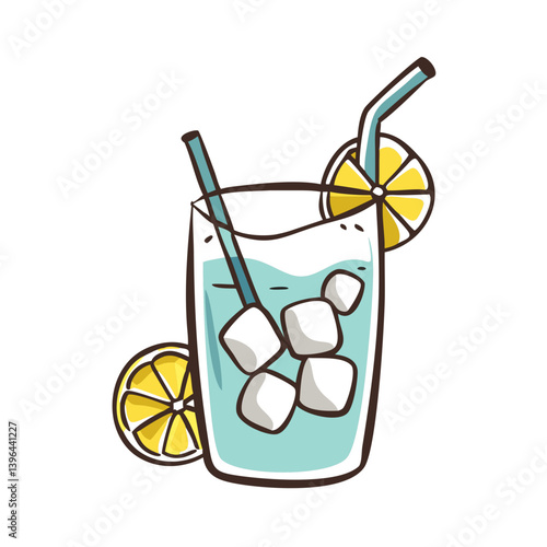 gin and tonic icon, gin and tonic vector illustration-simple illustration of gin and tonic, perfect for gin and tonic logos and icons