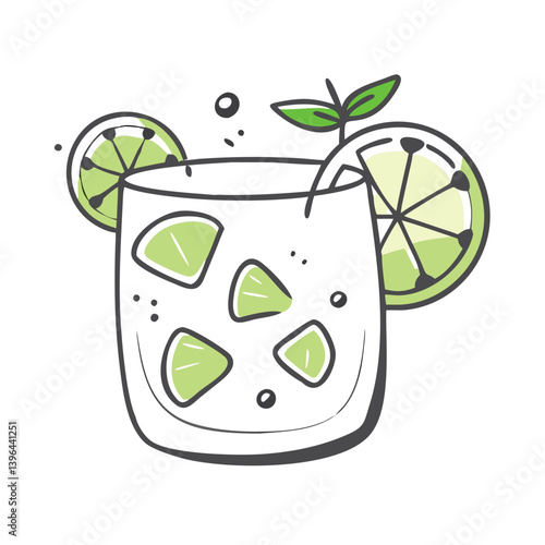 gin and tonic with lime icon, gin and tonic with lime vector illustration-simple illustration of gin and tonic with lime, perfect for gin and tonic with lime logos and icons