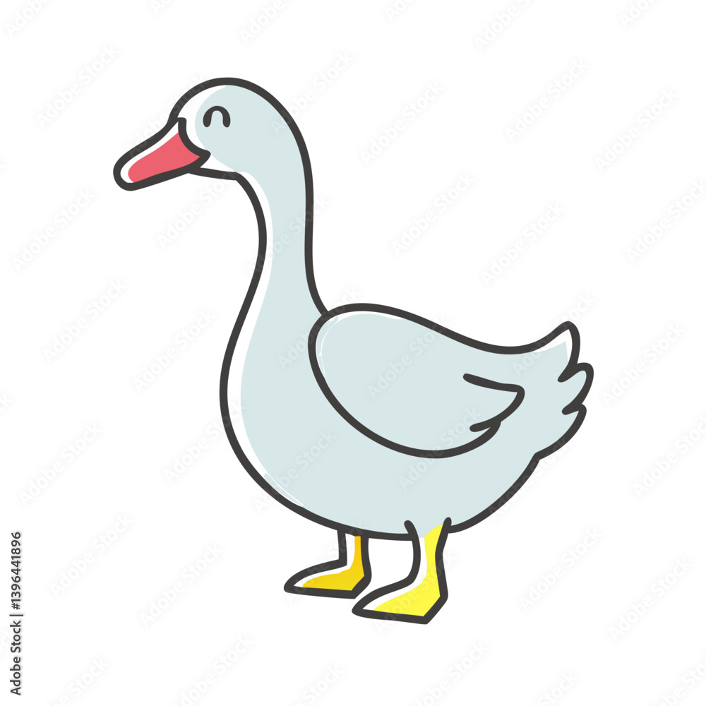 goose icon, goose vector illustration-simple illustration of goose, perfect for goose logos and icons goose icon, goose vector illustration-simple illustration of goose, perfect for goose logos and icons