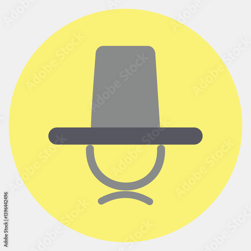 Icon hat. South Korea elements. Icons in color mate style. Good for prints, posters, logo, advertisement, infographics, etc.