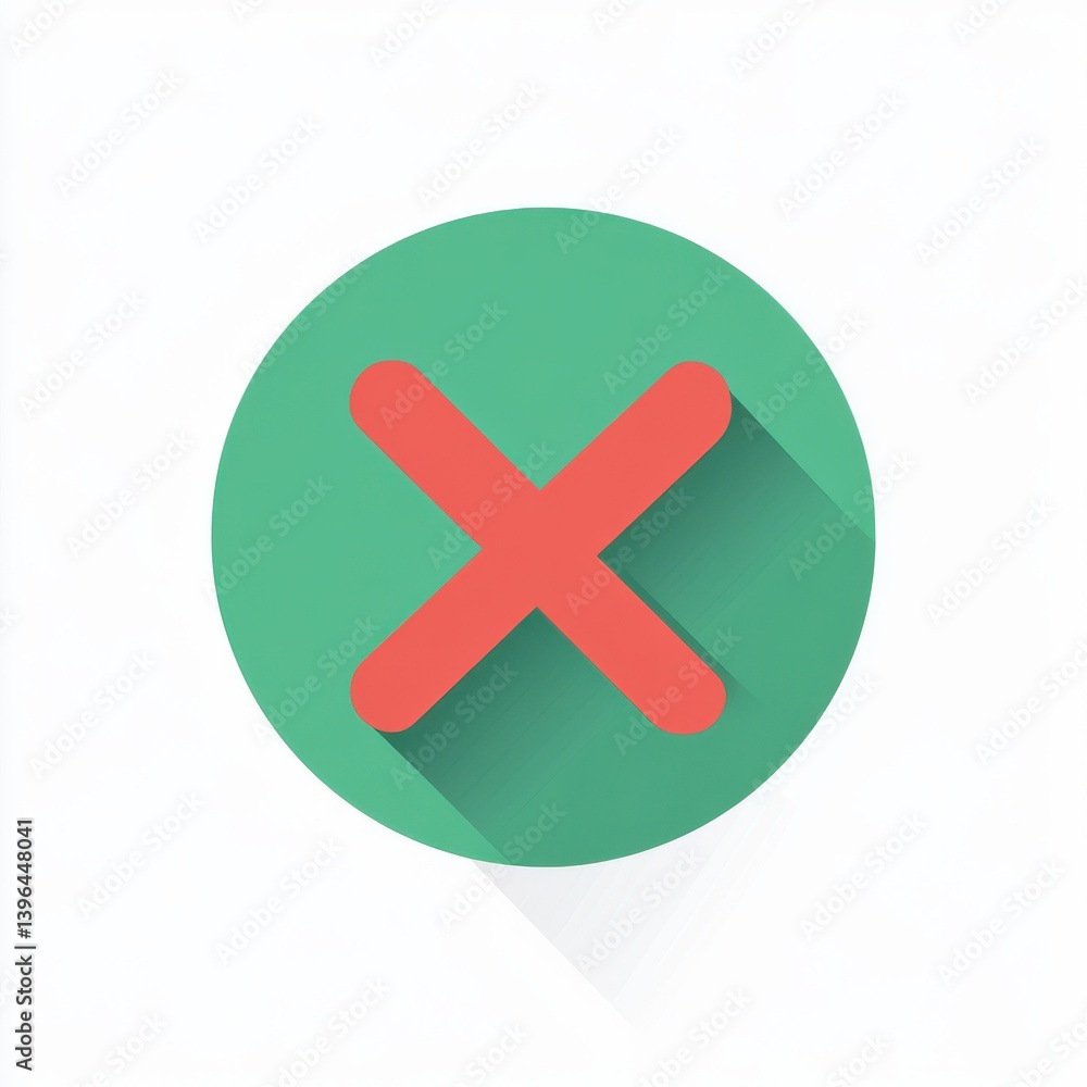Obraz premium Red cross symbol on a green circle with a shadow on white ground on transparent background