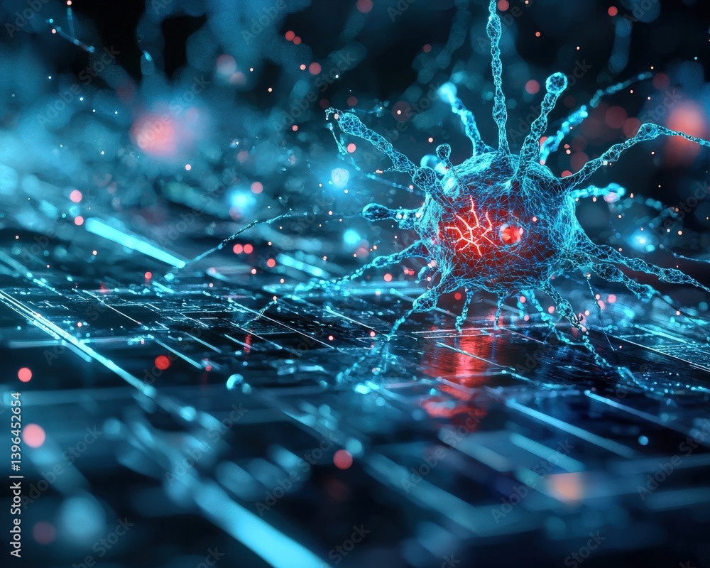A futuristic AI-human collaboration where nanobots enhance cognitive functions, nanorobots concept A futuristic AI-human collaboration where nanobots enhance cognitive functions, nanorobots concept
