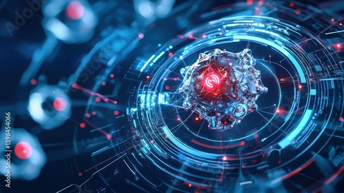 Wallpaper Mural A futuristic emergency response system using nanorobots for rapid healing, nanorobots concept Torontodigital.ca