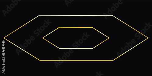 Elegant black and gold luxury background with geometric lines and dots.
