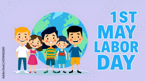 International Labor Day, May 1. Laborer Human characters isolated vector illustration. 


