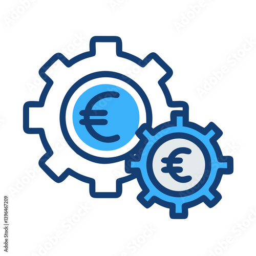 Euro Gear Economic Settings Icon Design