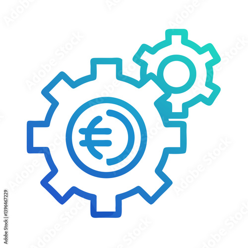 Euro Gear Economic Settings Icon Design