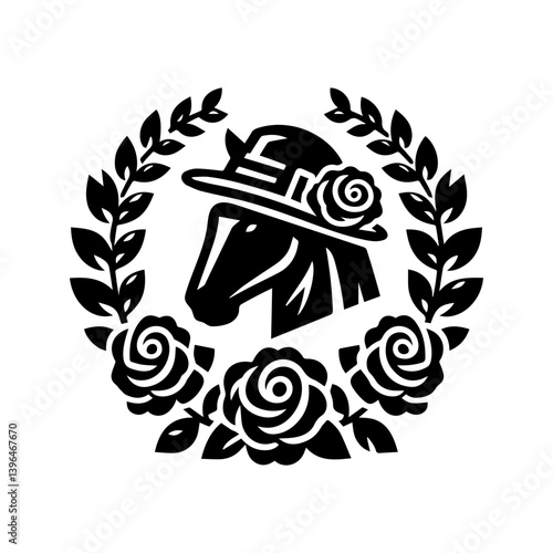 Rose Garland for Kentucky Derby icon with transparent background