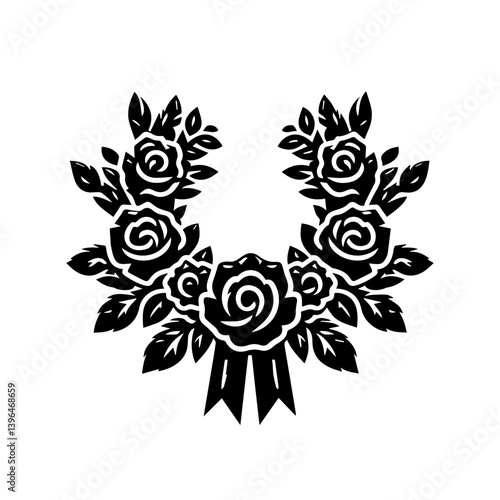 Rose Garland for Kentucky Derby icon with transparent background