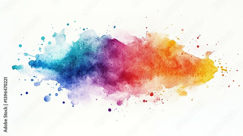 A vibrant watercolor painting featuring a spectrum of colors and splashes. A vibrant watercolor painting featuring a spectrum of colors and splashes.