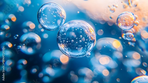 Wallpaper Mural Macro Photograph of Tiny Bubbles Floating in the Air Torontodigital.ca