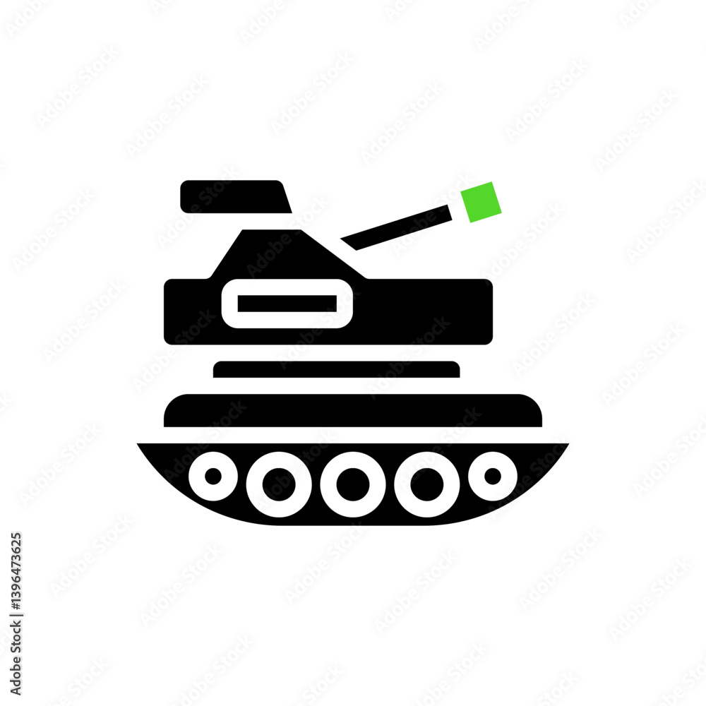 Obraz premium Modern Armored Vehicle Tank Isolated Icon Image