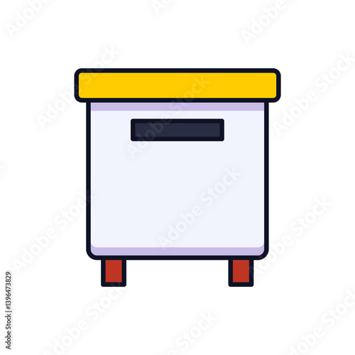 Beehive Vector Illustration for Agriculture and Education Designs. A hive graphic vector perfect for honey branding or nature-themed learning materials.