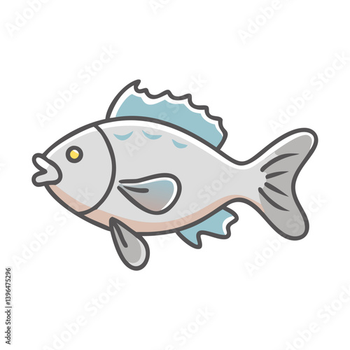 nile perch icon, nile perch vector illustration-simple illustration of nile perch, perfect for nile perch logos and icons