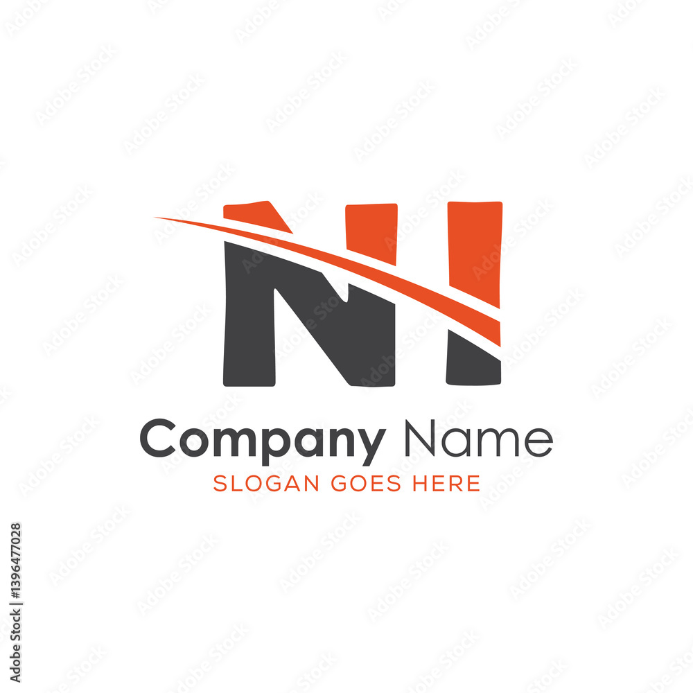 Fototapeta premium initial monogram logo with letter style design