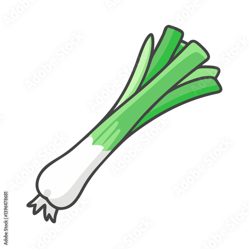 leek icon, leek vector illustration-simple illustration of leek, perfect for leek logos and icons