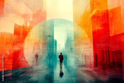 Psychological awareness. Metaphorical disposition swings perceptions of a mental. Psychiatric hospital. Depression help. Mental disorder - mindset swings: abstract image of physical state.