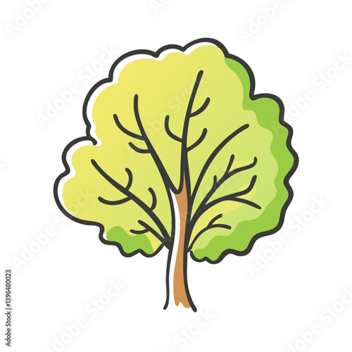 linden tree icon, linden tree vector illustration-simple illustration of linden tree, perfect for linden tree logos and icons
