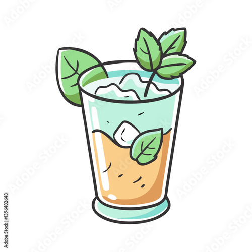 mint julep icon, mint julep vector illustration-simple illustration of mint julep, perfect for mint julep logos and icons
