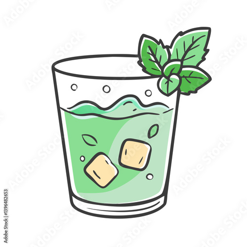 mint julep icon, mint julep vector illustration-simple illustration of mint julep, perfect for mint julep logos and icons