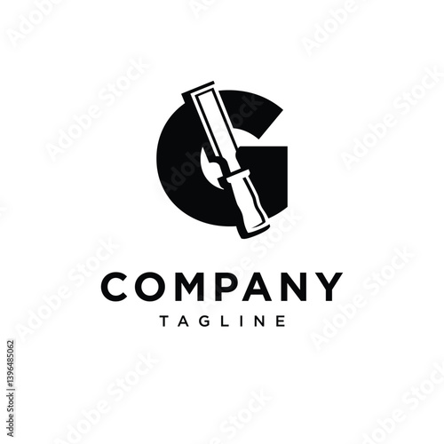 Letter G Chisel Logo Icon Vector