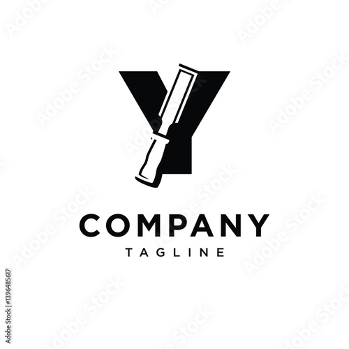 Letter Y Chisel Logo Icon Vector