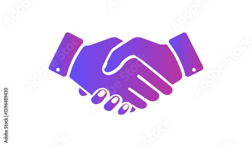 Business people hand shake icon illustration. handshake symbol isolated on transparent background. Business agreement