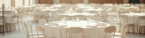 Elegant banquet hall setup
