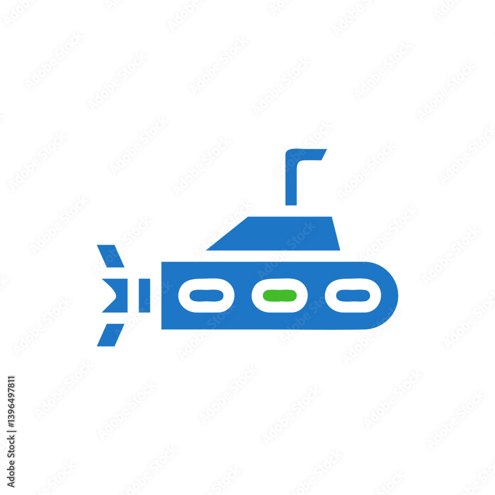 Submarine Icon Flat Design, Watercraft illustration Submarine Icon Flat Design, Watercraft illustration