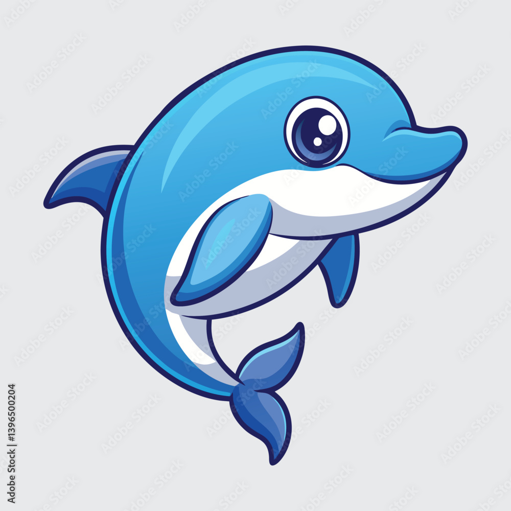 Fototapeta premium cartoon shark cartoon