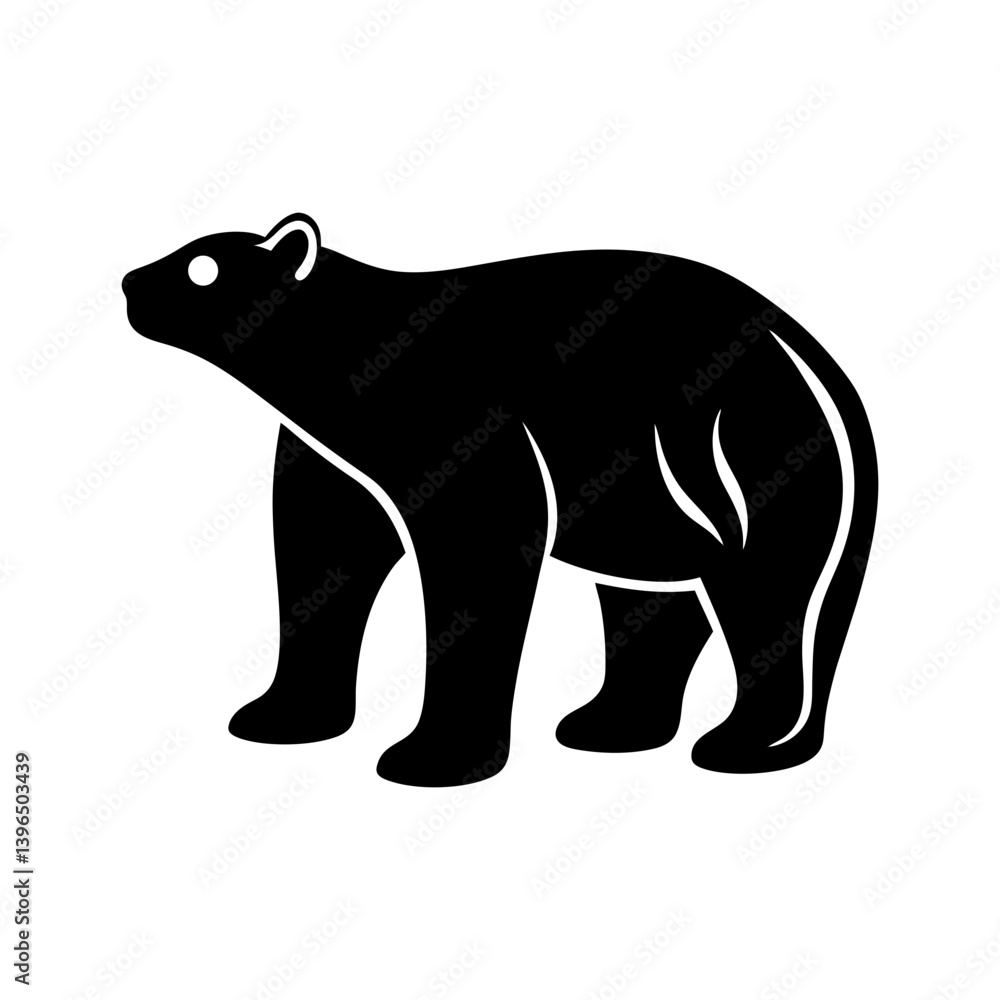 Obraz premium Polar Bear Silhouette vector illustration