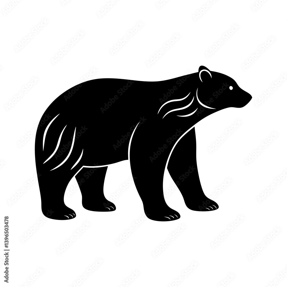 Polar Bear Silhouette vector illustration Polar Bear Silhouette vector illustration