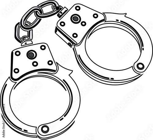 polish handcuffs icon vector on a white background