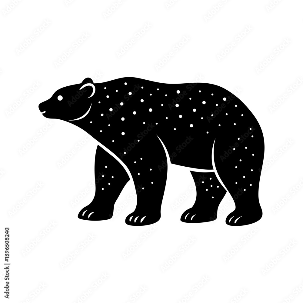 Fototapeta premium Polar Bear Silhouette vector illustration